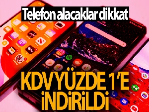 Yenilenmiş ürün nitelikli cep telefonlarında KDV oranı yüzde 1'e indirilmesine ilişkin karar Resmi Gazete'de