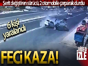 Şanlıurfa'da 6 kişinin yaralandığı kaza kamerada