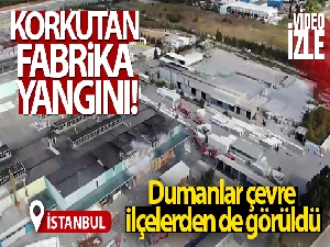 Tuzla'da yangın çıkan alüminyum fabrikası havadan görüntülendi