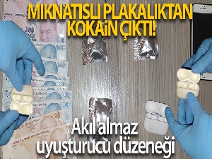 Otomobilde görülmemiş uyuşturucu düzeneği: Mıknatıslı plakalıktan kokain çıktı