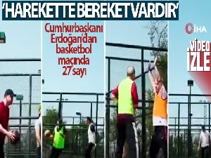 Cumhurbaşkanı Erdoğan basketbol maçı görüntülerini paylaştı