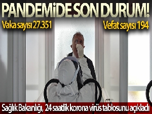 Son 24 saatte korona virüsten 194 kişi hayatını kaybetti