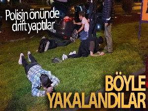 Polisin önünde drift yaptılar, 50 km kaçtıktan sonra kaza yaparak yakalandılar