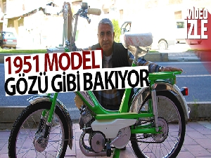 Elazığlı motosiklet ustası, 1951 model mini mobilete gözü gibi bakıyor