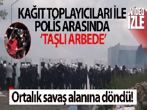 Ümraniye'de kağıt toplayıcıları ile polis arasında ‘taşlı' arbede