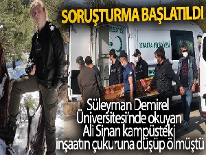 SDÜ'den üniversite kampüsündeki inşaat çukurunda ölen öğrenciyle ilgili açıklama