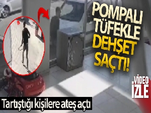 Bursa'da tartıştığı kişilere pompalı tüfekle ateş açtı, o ânlar kameralara yansıdı