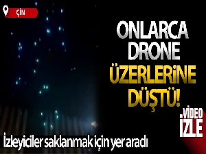 Çin'de onlarca drone izleyicilerin üzerine düştü
