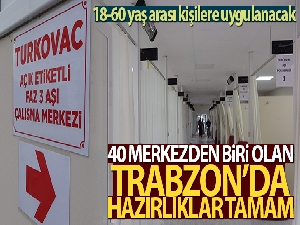 Turkovac aşısı Faz-3 çalışmasının Türkiye genelinde uygulanacağı Trabzon'da hazırlıklar tamamlandı