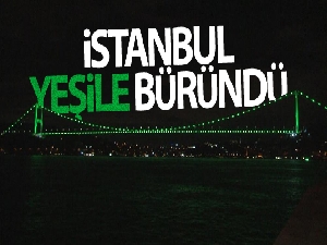 İstanbul'da köprüler "Serebral Palsi" hastalığına dikkat çekmek amacıyla yeşil renge büründü