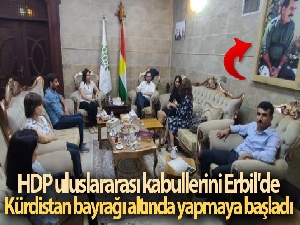 HDP, İsveç heyeti ile Öcalan'ın fotoğrafı altında görüştü