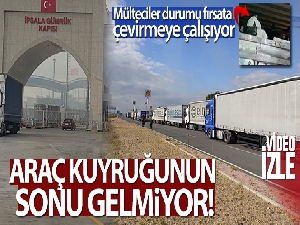 İpsala'da 8 kilometreyi bulan tır kuyruğu