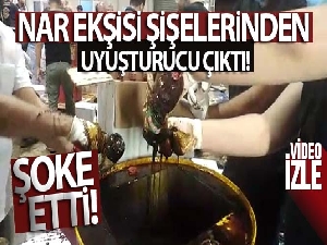 Hatay'da nar ekşisi şişelerinden uyuşturucu çıktı