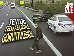 TEM Otoyolunda doktorun hayatını kaybettiği kaza anı kamerada