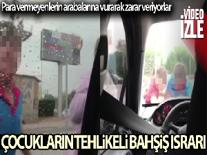 Düğün arabalarının önüne atlıyorlar, para vermeyenlerin arabalarına vurarak zarar veriyorlar