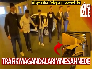 Fatih'te düğün magandaları alt geçidi trafiğe kapatıp halay çekti