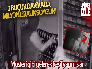 Fatih'te 2.5 dakikada 1 milyonluk liralık soygun kamerada