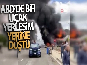 ABD'de bir uçak yerleşim yerine düştü