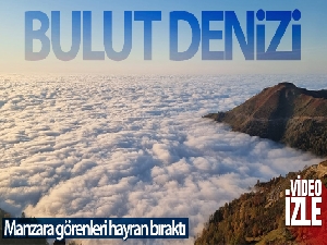 Trabzon'da yaylalardan bulut denizi manzaraları