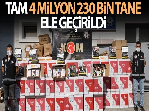 Samsun'da 4 milyon 230 bin dal bandrolsüz boş makaron ele geçirildi: 2 gözaltı