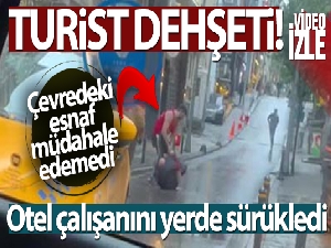 Amerikalı turist otel çalışanını böyle darp etti