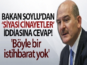 Bakan Soylu'dan ‘siyasi cinayetler' iddiasına cevap: 'Böyle bir istihbarat yok'