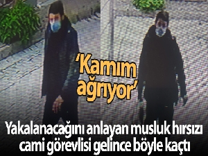 Avcılar'da musluk hırsızı cami görevlisi gelince ‘karnım ağrıyor' numarası yaparak kaçtı