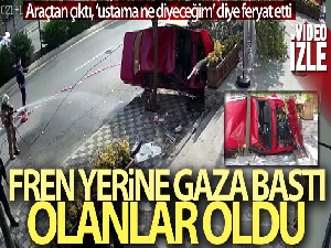 Tuzla'da otomobilin kaldırımdaki ağaçlara çarpıp yan yattığı anlar kamerada