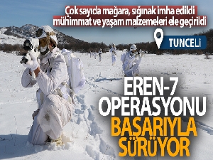 Tunceli'de Şubat ayında başlayan Eren-7 (Mercan-Munzur) operasyonu sürüyor