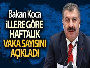 Bakan Koca, illere göre her 100 bin kişide görülen Covid-19 vaka sayılarını açıkladı