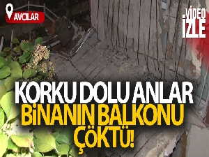 Avcılar'da bir apartman dairesinin balkonu çöktü, bina tahliye edildi