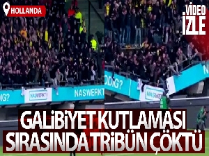 Hollanda'da galibiyet kutlaması sırasında tribün çöktü