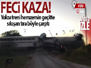 ABD'de yolcu treni araç yüklü tıra çarptı: 4 yaralı