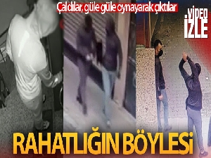 Küçükçekmece'de önce hırsızlık yaptılar sonra güle oynaya kaçtılar