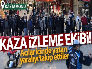 Sosyal mesafeyi unuttular, film seyreder gibi kazayı izlediler