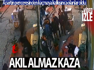 Beyoğlu'nda akıl almaz olay kamerada