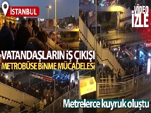 Metrobüs köprüsünde korkutan kalabalık