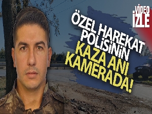 Özel harekat polisinin kaza anı kamerada