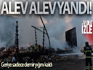 Seyir halindeki tırın dorsesi alev alev yandı
