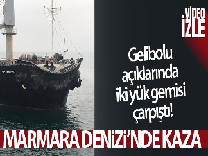 Çanakkale Gelibolu açıklarında gemi kazası