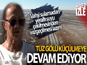 Tuz Gölü küçülmeye devam ediyor