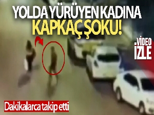 Yolda yürüyen kadına kapkaç şoku