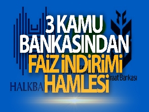 Ziraat Bankası, Vakıfbank ve Halkbank'tan kredi faiz oranlarında indirim