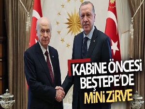 Cumhurbaşkanı Recep Tayyip Erdoğan bugün Bahçeli'yi kabul etti