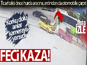Akaryakıt istasyonundaki feci kaza kamerada