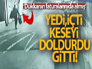Pendik'te çay ocağında önce karnını doyurdu, sonra televizyonu çaldı