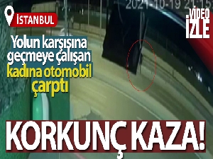 Genç kadının hayatını kaybettiği kaza kamerada