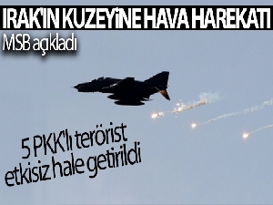 MSB: 'Zap bölgesinde tespit edilen 5 PKK'lı terörist etkisiz hâle getirildi'