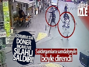 İstanbul'da döner bıçaklı ve silahlı saldırı kamerada