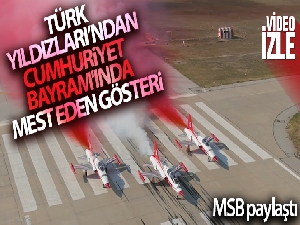 Milli Savunma Bakanlığı, Türk Yıldızları'nın Cumhuriyet Bayramı gösterisini paylaştı